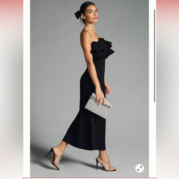 Vineet Bahl Ruffled Strapless Dress - Picture 3 of 6